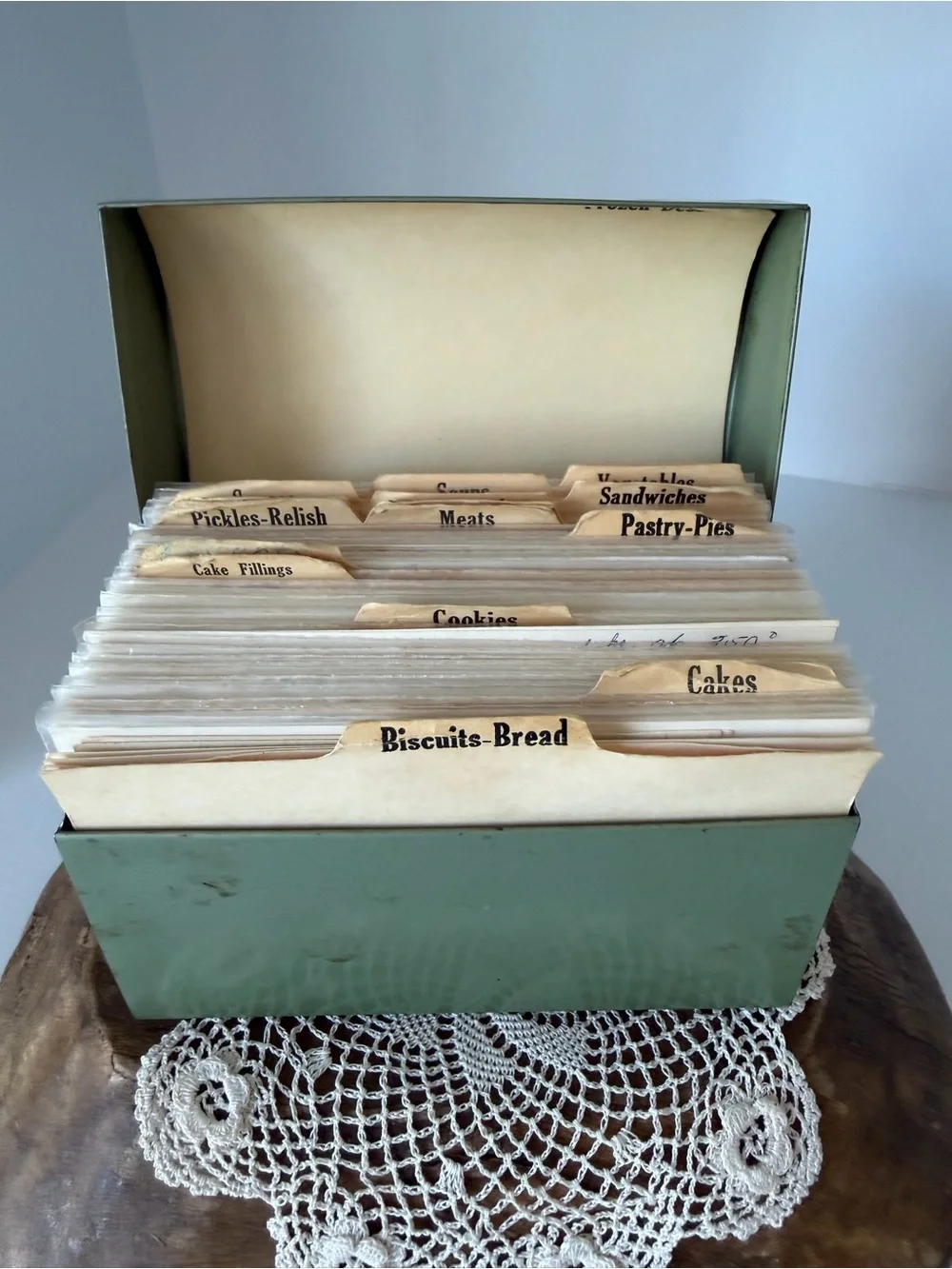 Vintage Metal Recipe Box with Recipes!
